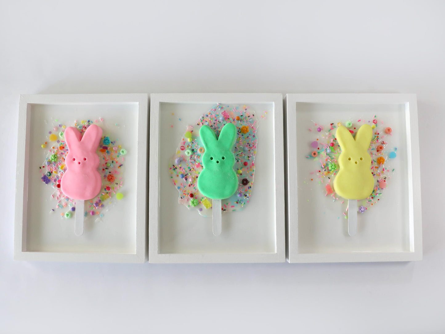 Bunny Popsicle Art - Playful Canvas Wall Decor for Fun Spaces, Perfect Gift for Birthdays, Kids, and Sweet Treat Enthusiasts