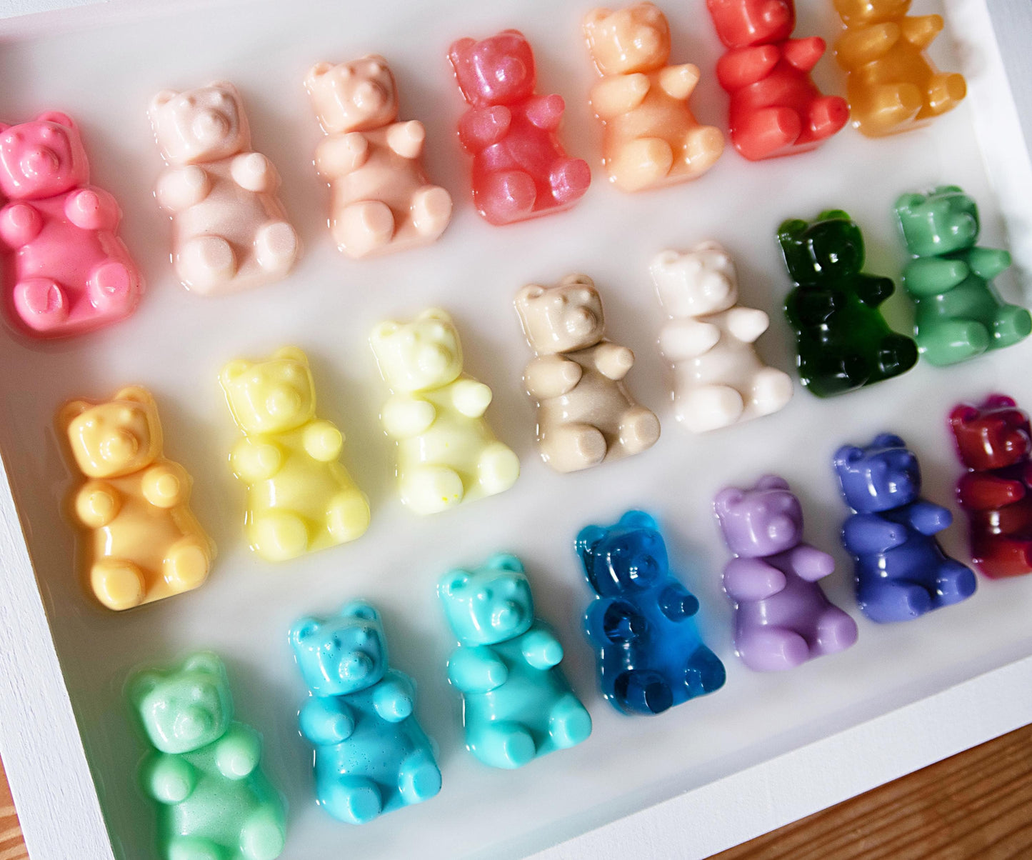 Resin Gummy Bears Art, Rainbow Handmade Wall Decor, Brighten Home Gift