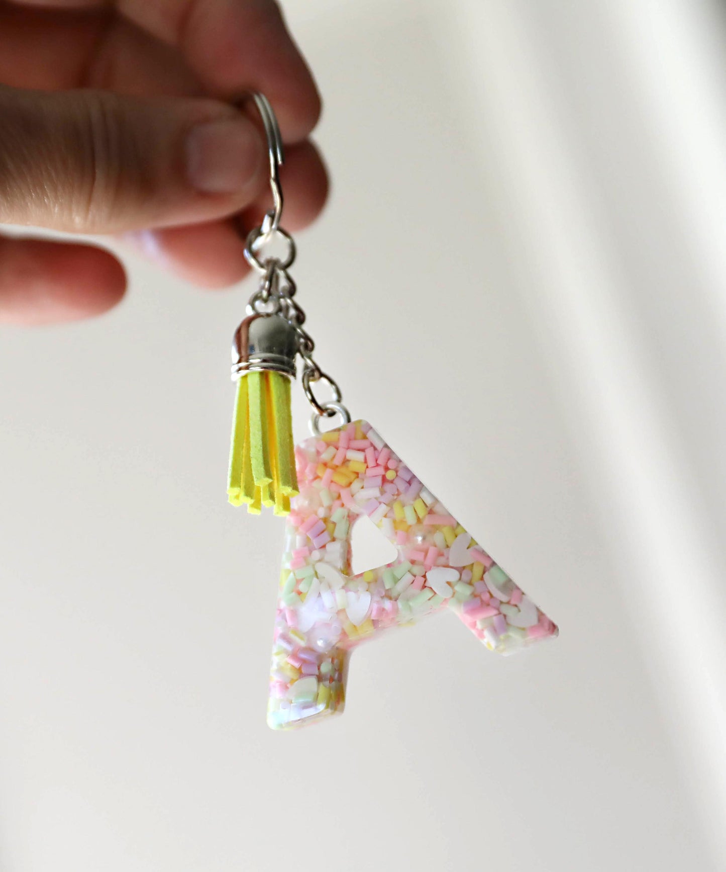 Made to Order Custom Keyring, Handmade Resin Keychain in Choice of Colours, Ideal Gift for Her