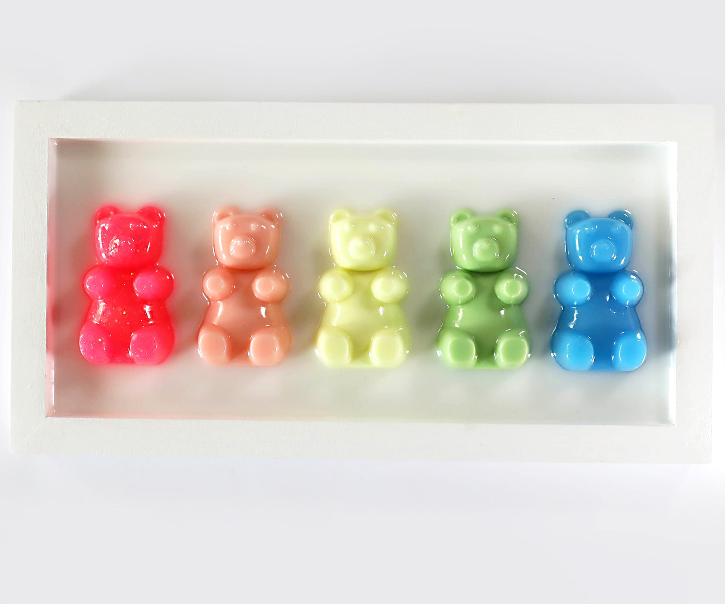 Gummy Bear Art - Handmade Rainbow Wall Decor, Cheerful Addition to Baby’s Nursery or Playroom, Fun Gift Idea!