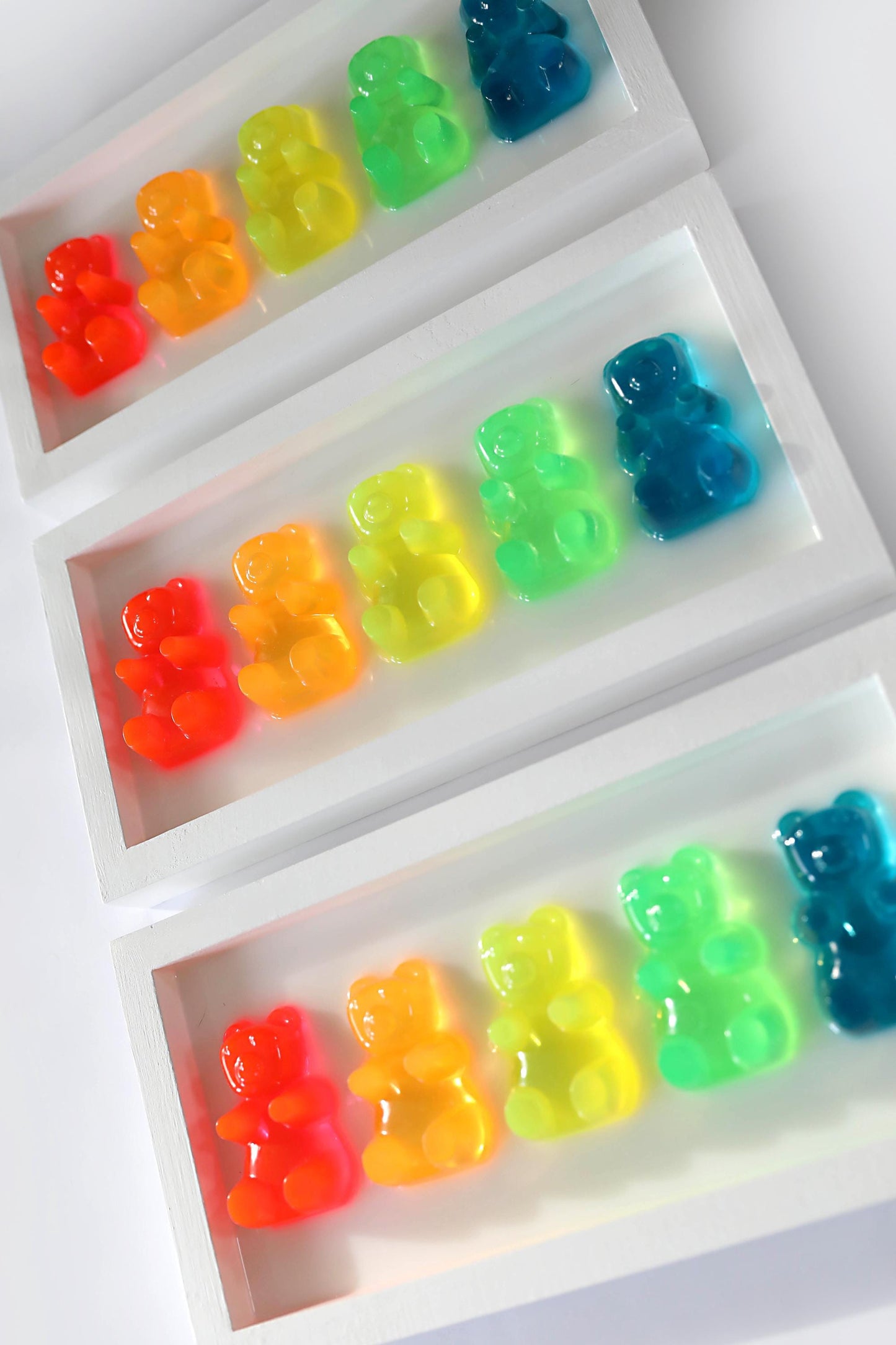 Gummy Bear Resin Art, Vibrant 3D Mini Collection for Playrooms, Unique Handmade Gift for Kids and Whimsical Decor Lovers