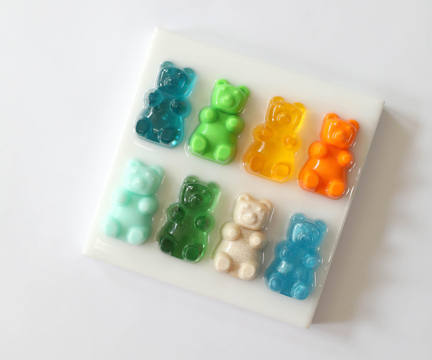 Mini Gummy Bear Wall Art, Bright Handmade 6-Inch Candy Artwork for Fun Home Decor Gift