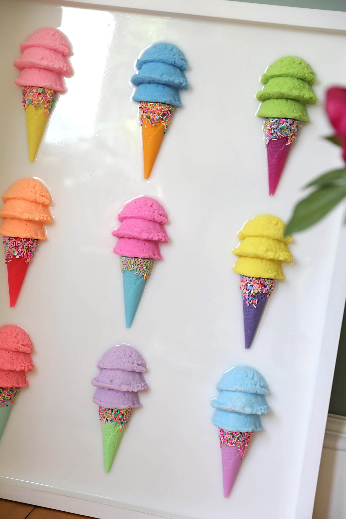 Ice Cream Pop Art Decor | Colourful Canvas Art Print for Sweet Treat Lovers & Perfect Birthday Gift