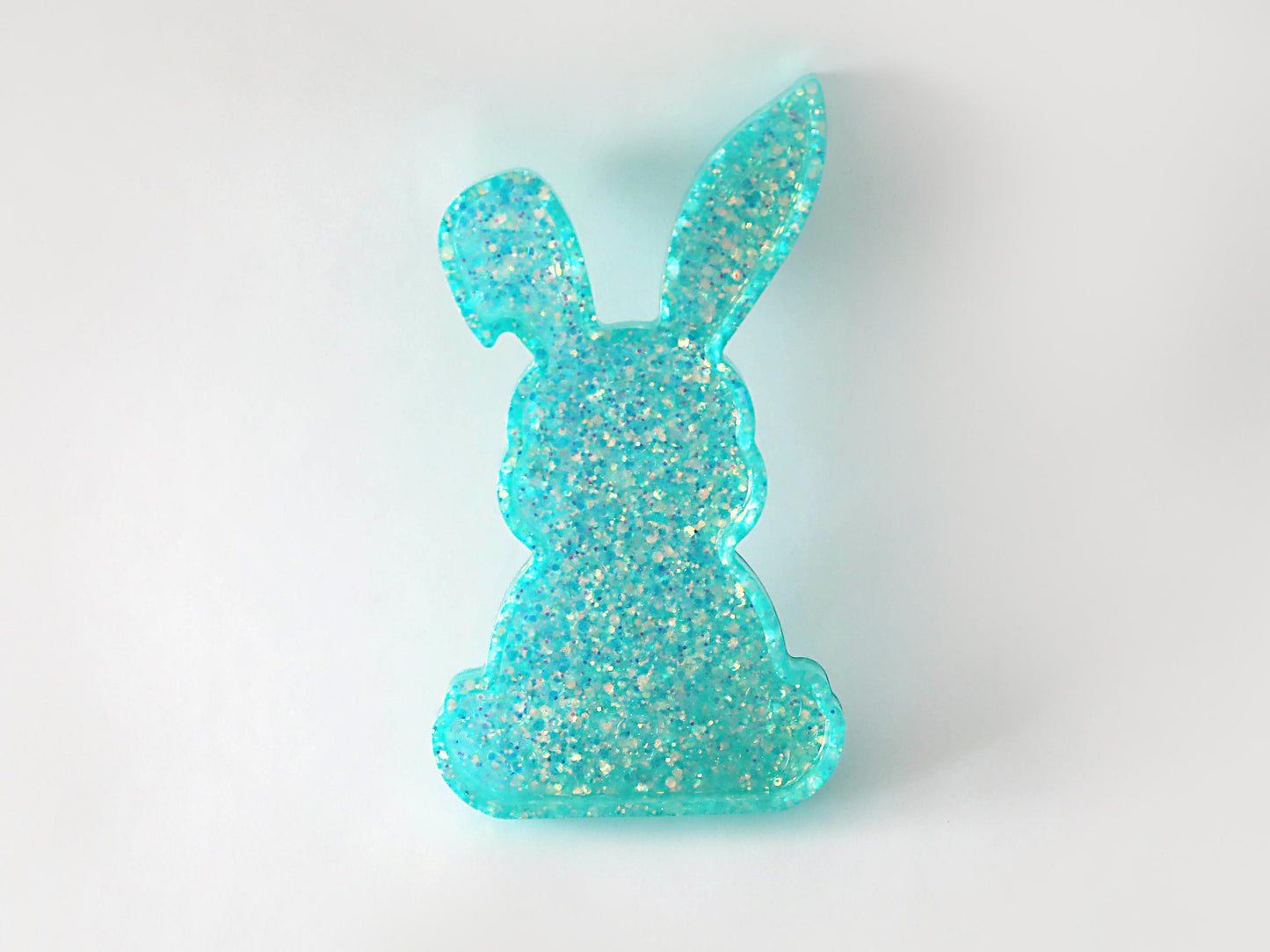Glitter Bunny Trinket Dish, Holographic Resin Easter Decor, Ideal for Accessories & Gifts for Kids