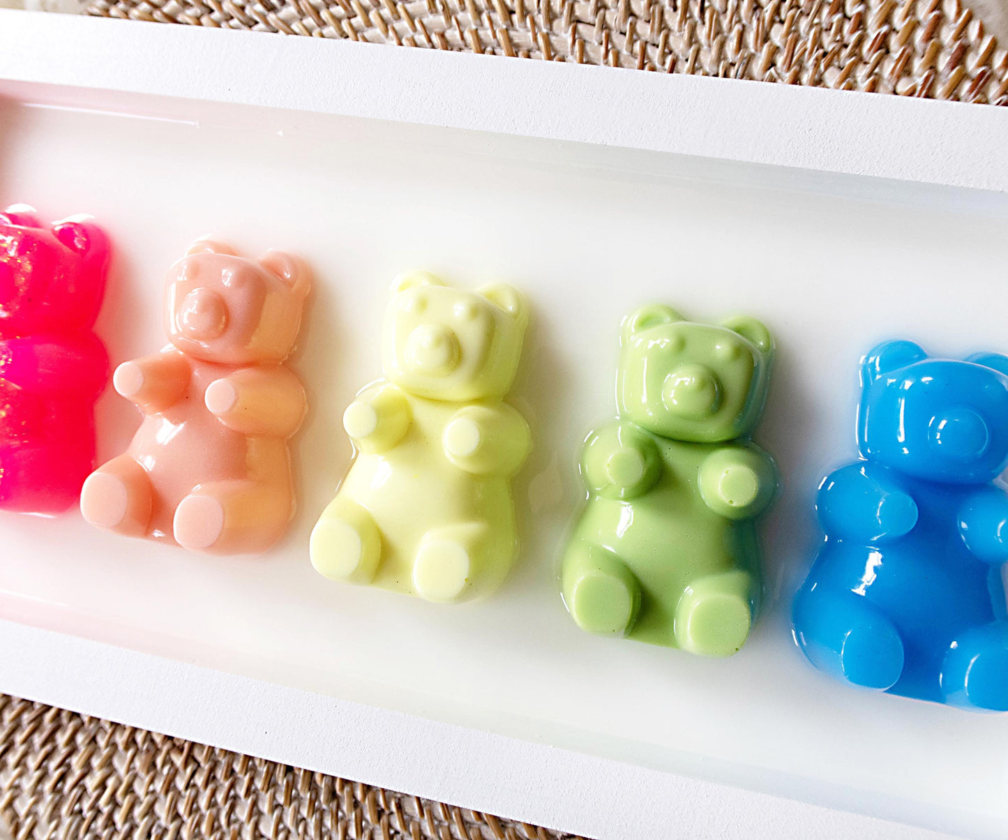 Gummy Bear Art - Handmade Rainbow Wall Decor, Cheerful Addition to Baby’s Nursery or Playroom, Fun Gift Idea!