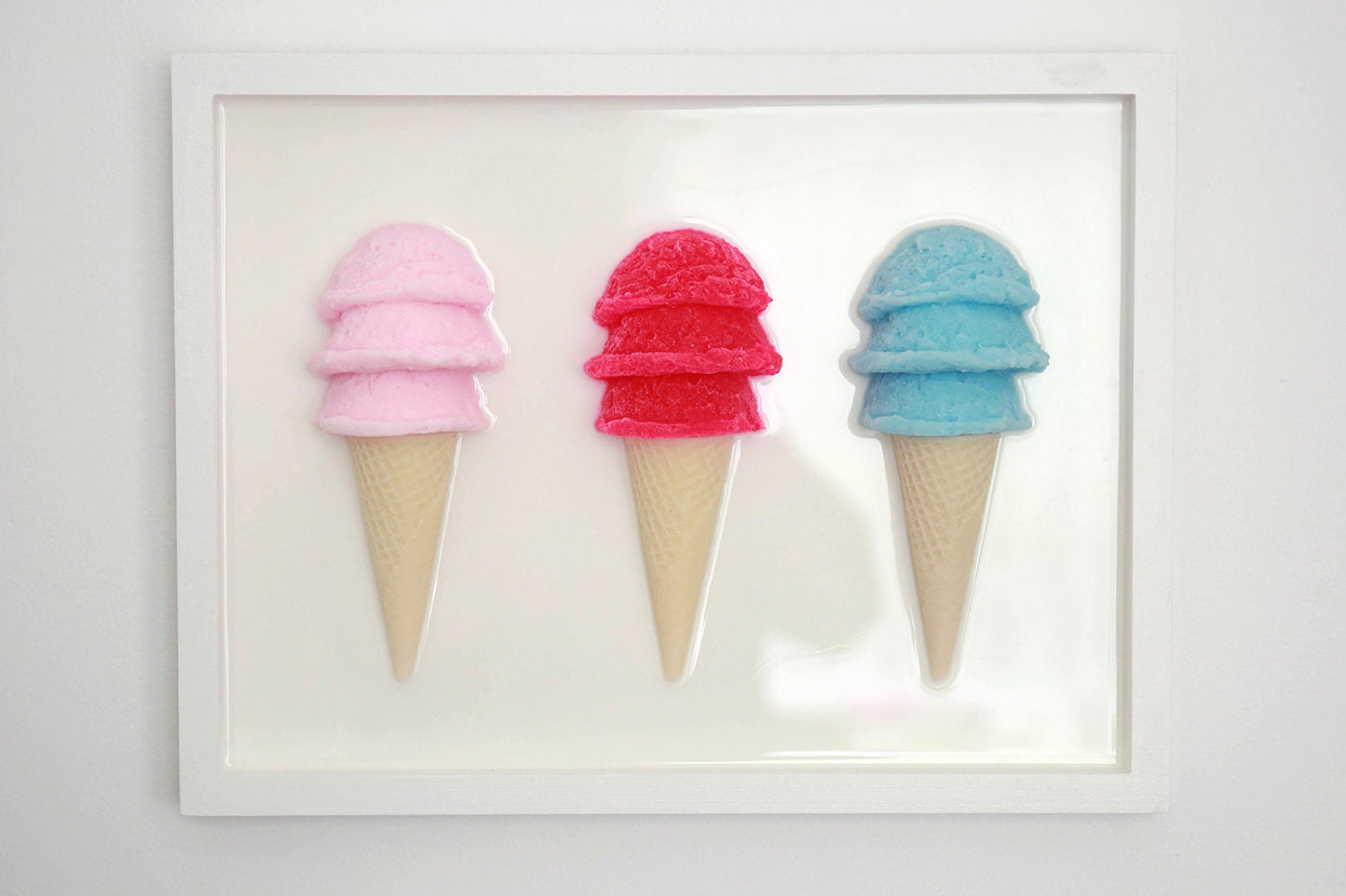 Charming Ice Cream Themed Framed Wall Artwork for Kid's Rooms