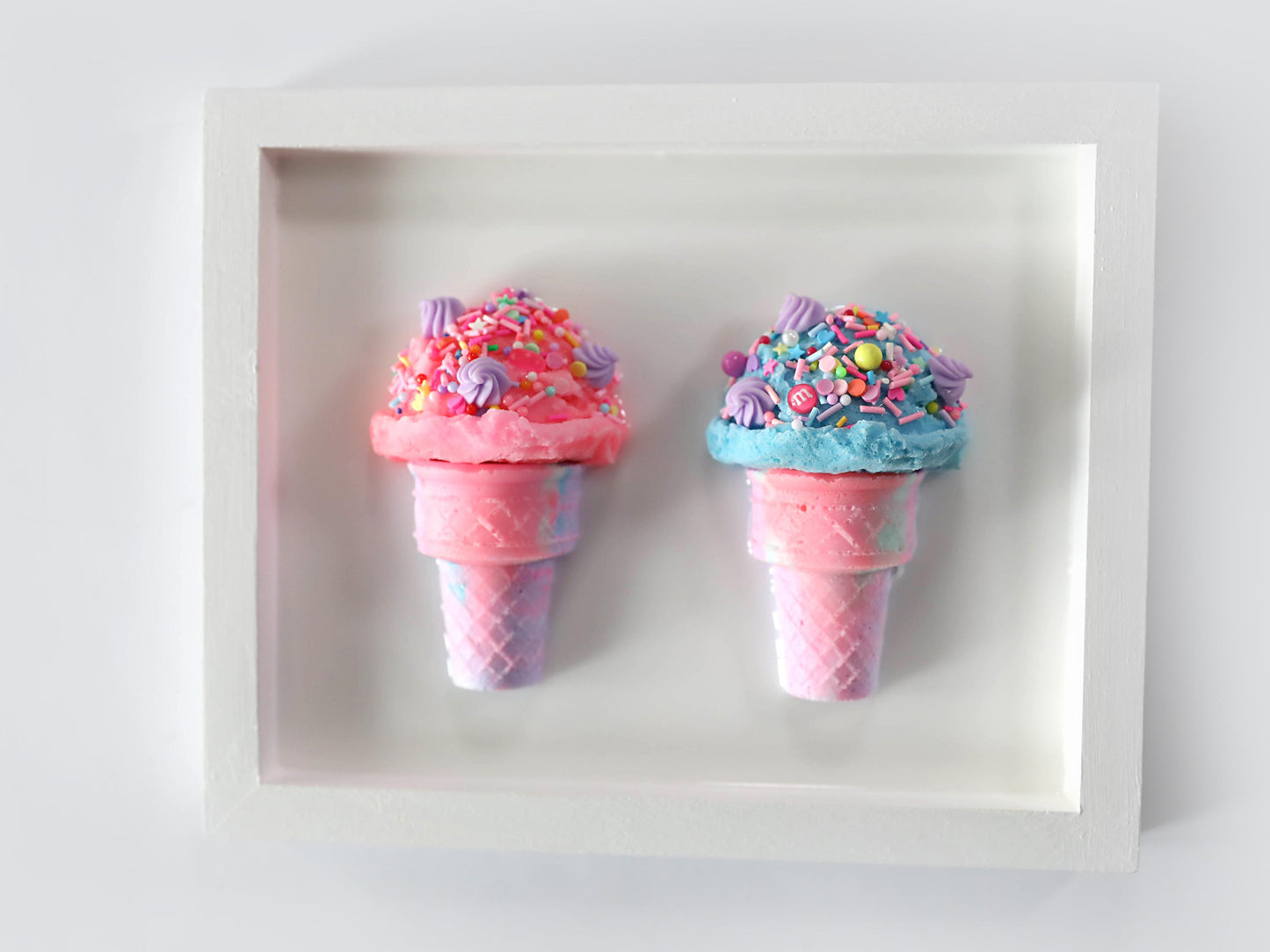 Mini Ice Cream Art, Handmade Resin 3D Pop Art for Home Decor, Unique Gift for Ice Cream Lovers