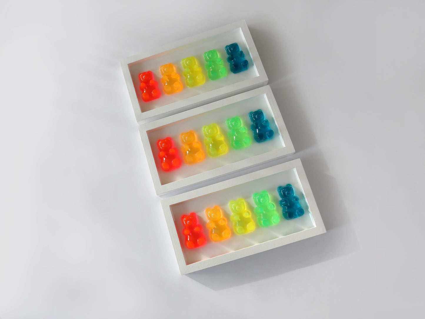 Gummy Bear Resin Art, Vibrant 3D Mini Collection for Playrooms, Unique Handmade Gift for Kids and Whimsical Decor Lovers