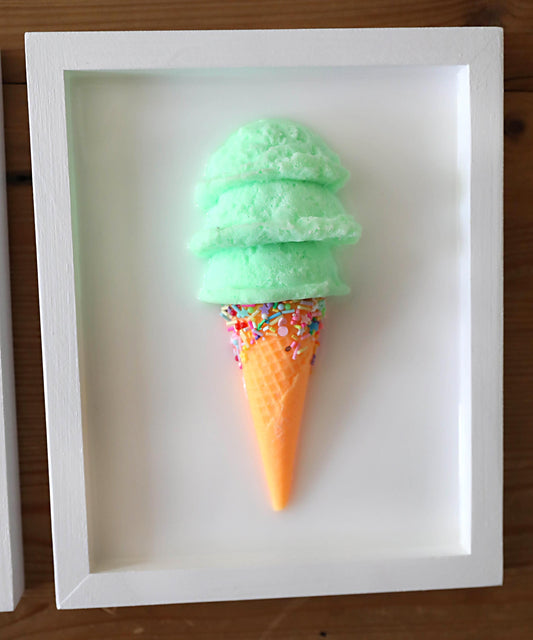 Ice Cream Wall Art Pop Art, Whimsical Sprinkles Print for Kids Rooms & Office, Bright Gift Idea