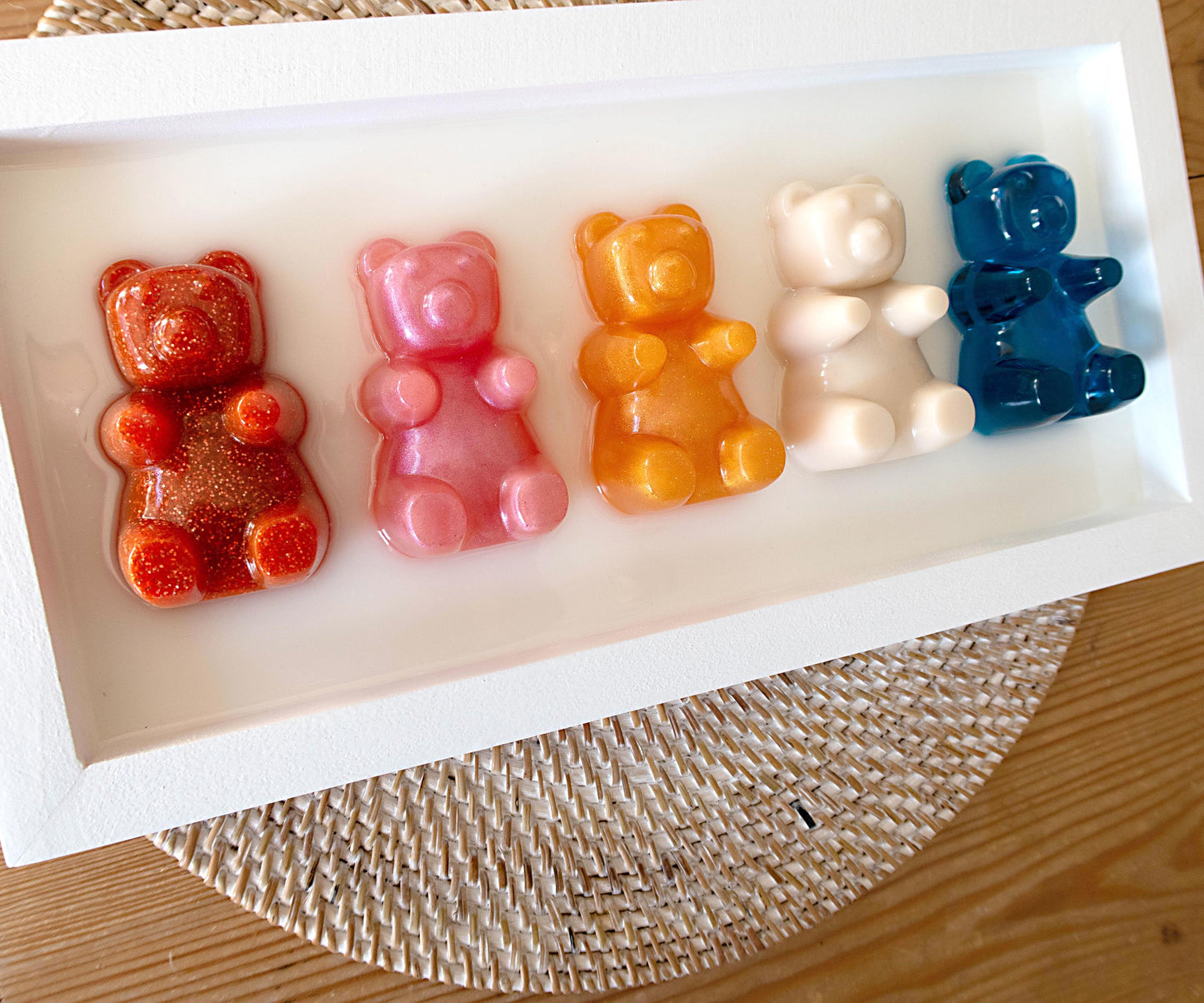 Boho Gummy Bear Art, Original 3D Resin Design, Whimsical Decoration for Kid's Spaces, Perfect Gift Idea
