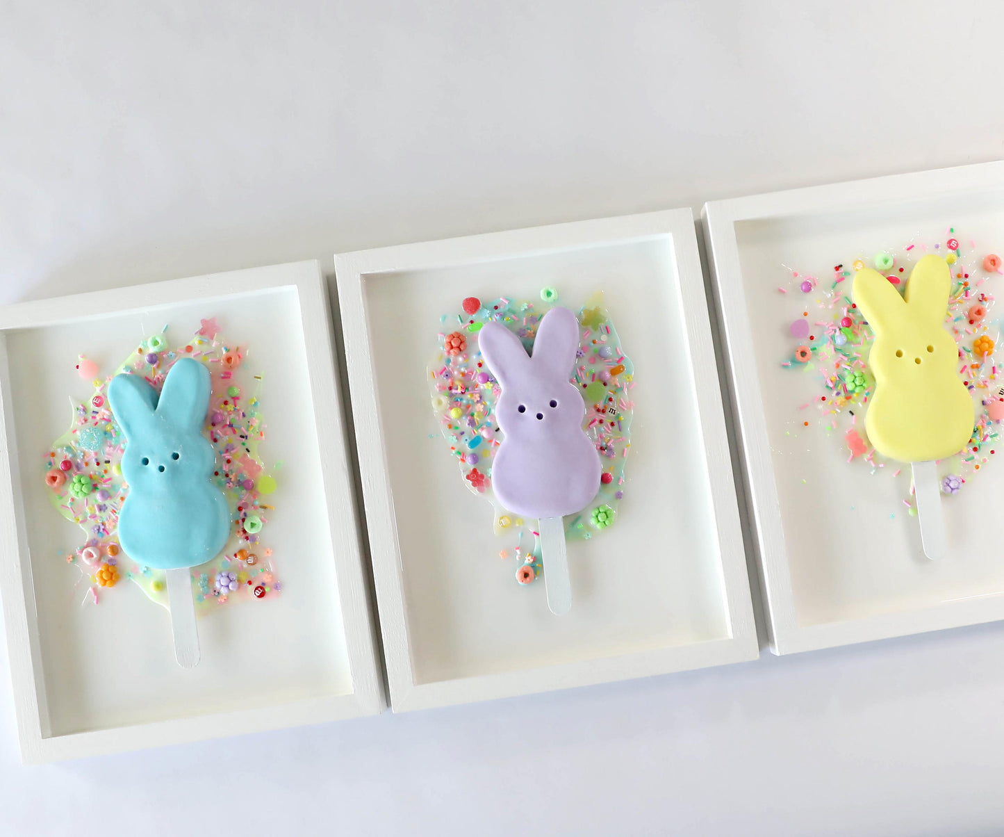 Bunny Popsicle Art - Playful Canvas Wall Decor for Fun Spaces, Perfect Gift for Birthdays, Kids, and Sweet Treat Enthusiasts