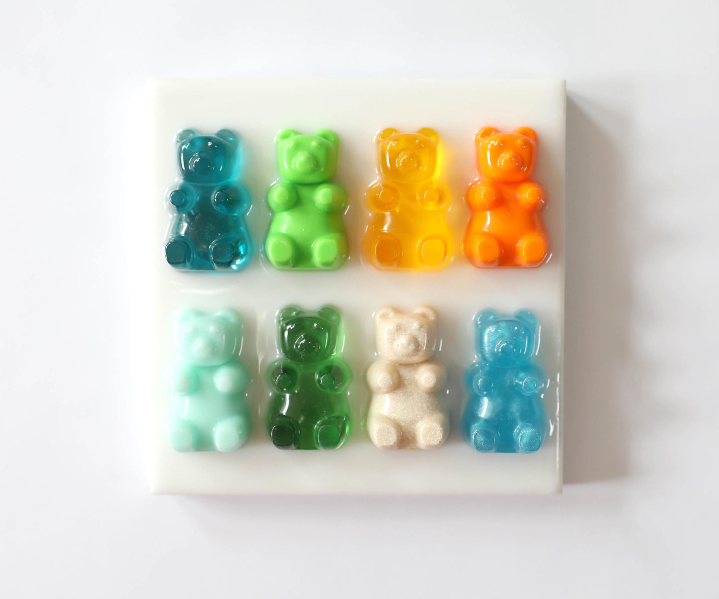 Mini Gummy Bear Wall Art, Bright Handmade 6-Inch Candy Artwork for Fun Home Decor Gift