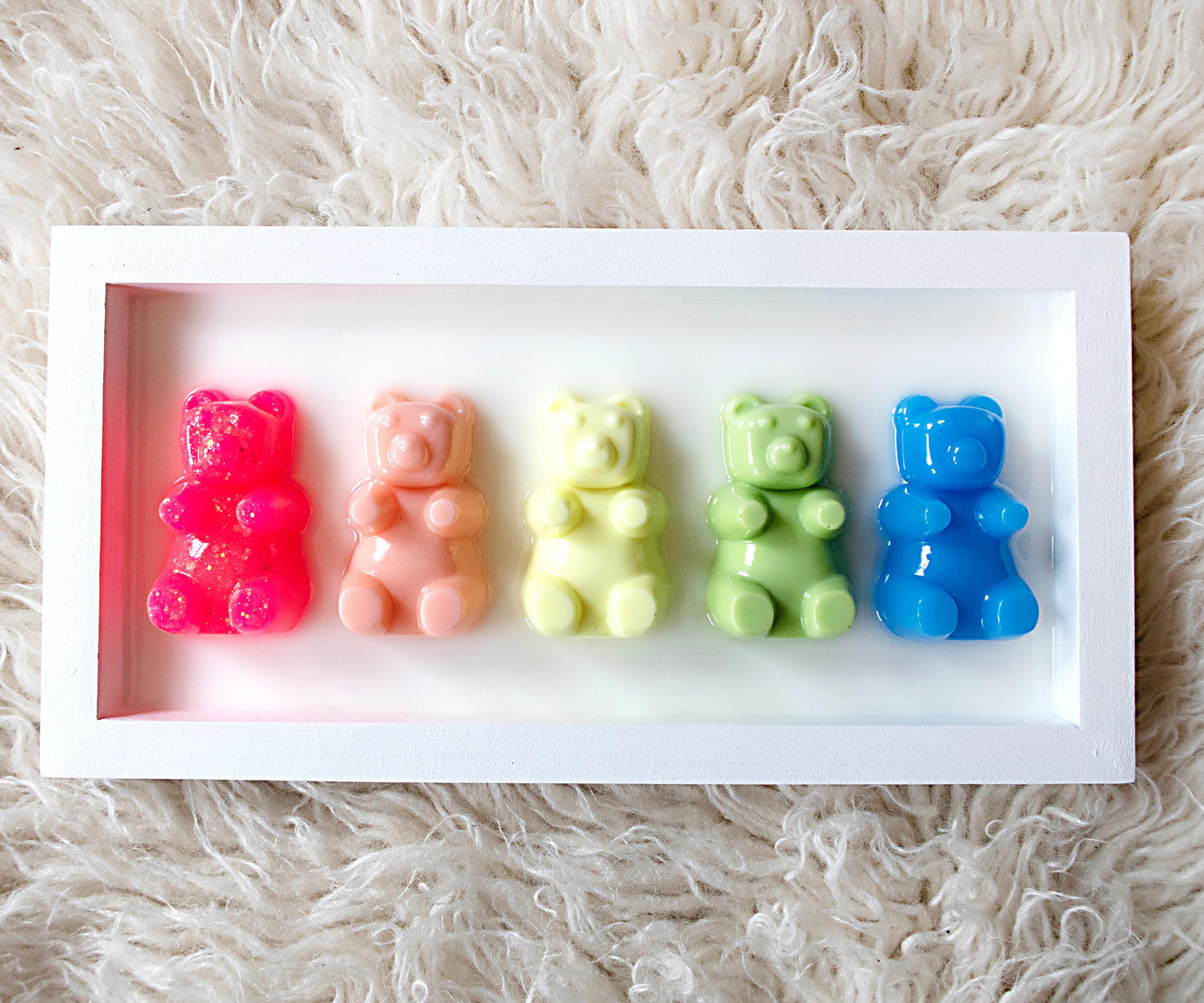 Gummy Bear Art - Handmade Rainbow Wall Decor, Cheerful Addition to Baby’s Nursery or Playroom, Fun Gift Idea!