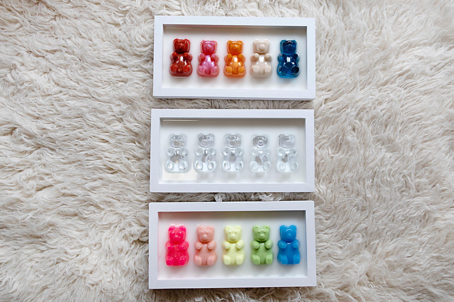 3D Pop Art Gummy Bear Candy Wall Decor / Nostalgic Resin Hanging Art