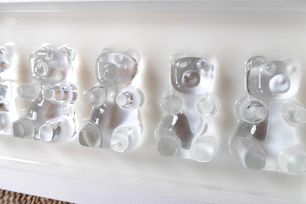 3D Pop Art Gummy Bear Candy Wall Decor / Nostalgic Resin Hanging Art
