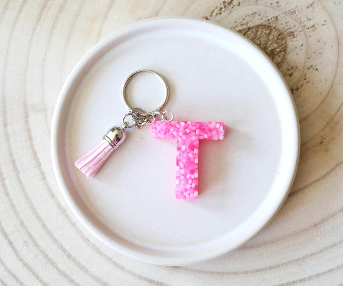 Made to Order Custom Keyring, Handmade Resin Keychain in Choice of Colours, Ideal Gift for Her