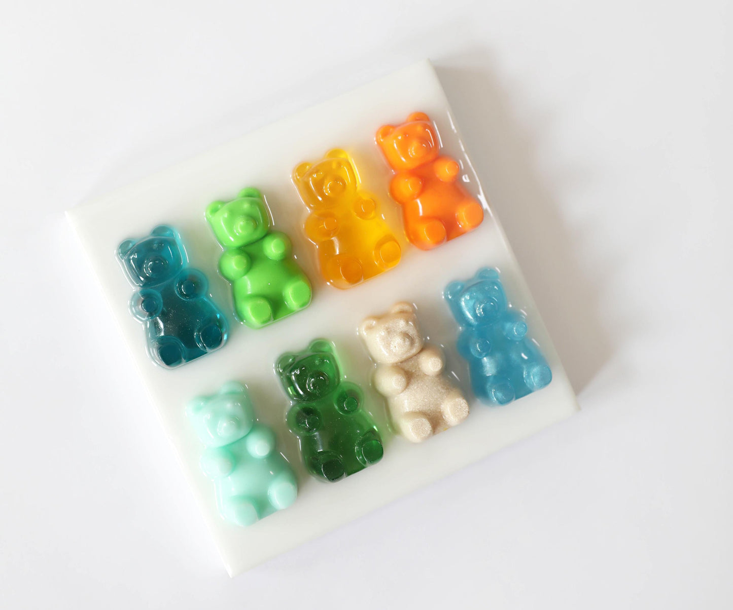 Mini Gummy Bear Wall Art, Bright Handmade 6-Inch Candy Artwork for Fun Home Decor Gift
