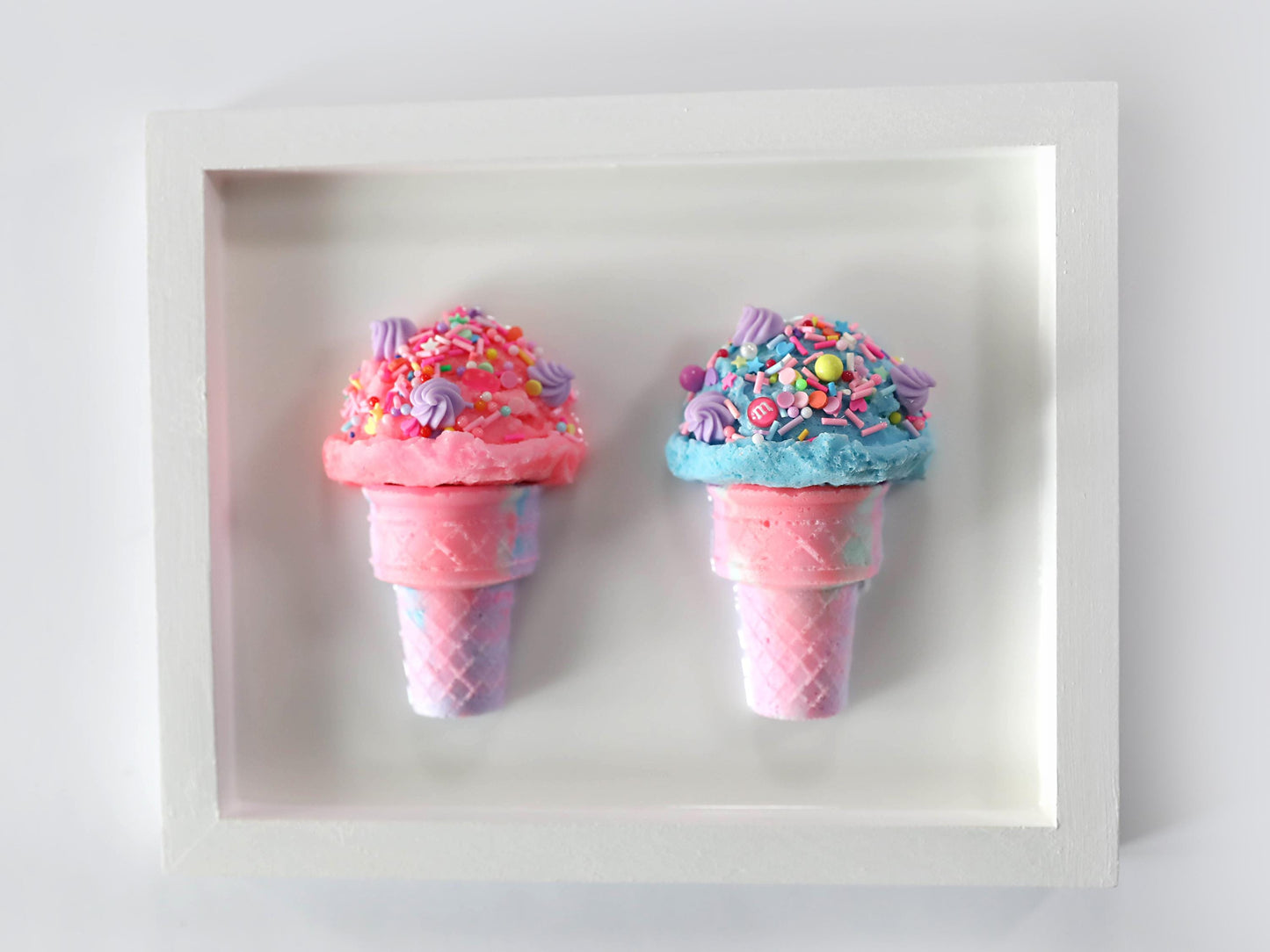 Mini Ice Cream Art, Handmade Resin 3D Pop Art for Home Decor, Unique Gift for Ice Cream Lovers
