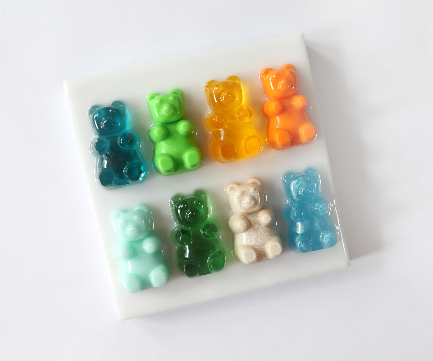 Mini Gummy Bear Wall Art, Bright Handmade 6-Inch Candy Artwork for Fun Home Decor Gift
