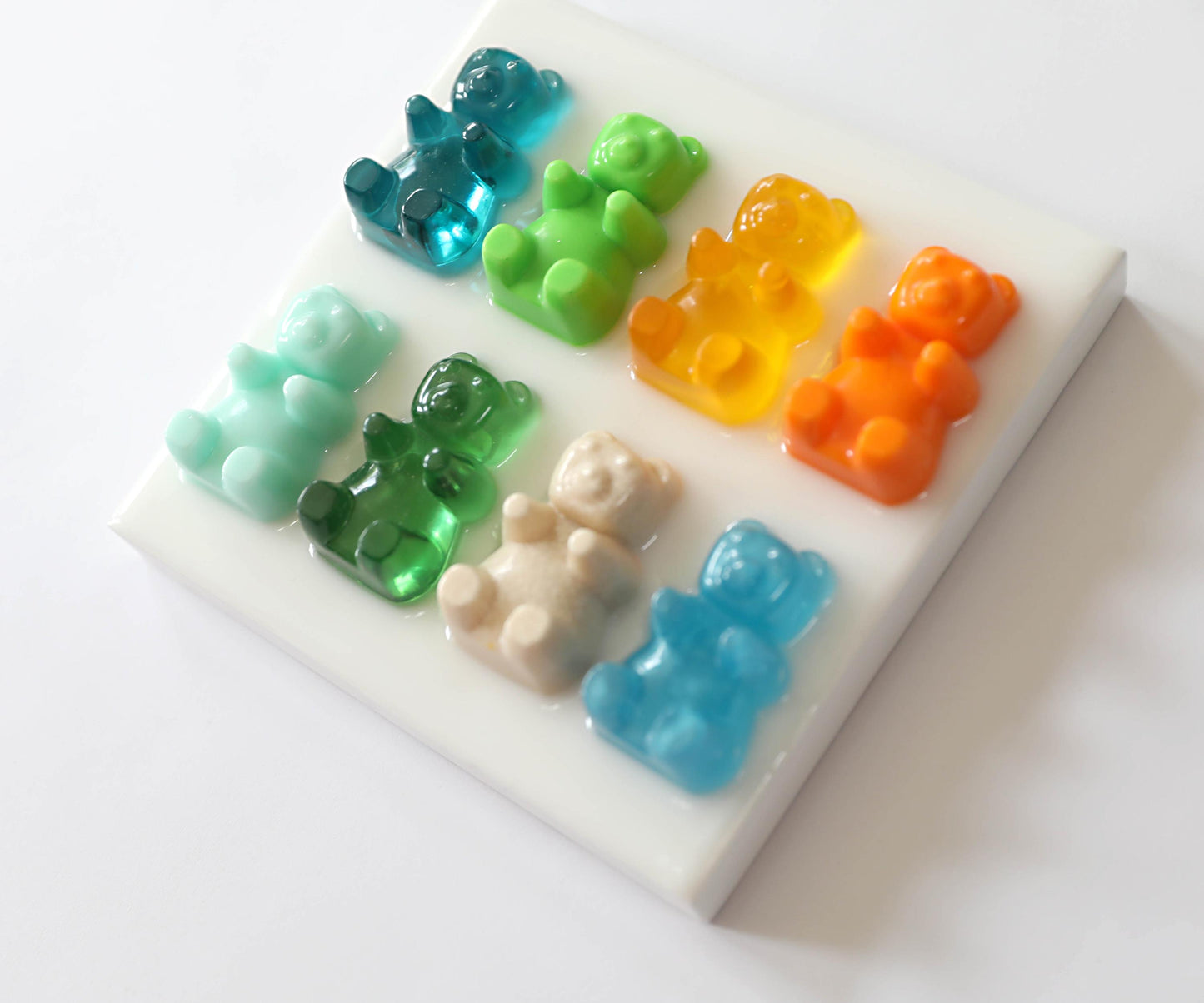 Mini Gummy Bear Wall Art, Bright Handmade 6-Inch Candy Artwork for Fun Home Decor Gift