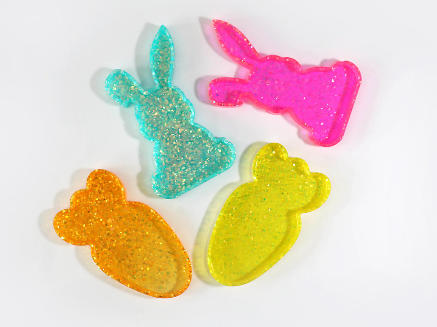 Glitter Carrot Trinket Dish, Holographic Easter Decor for Accessories, Perfect Gift for Spring and Animal Lovers