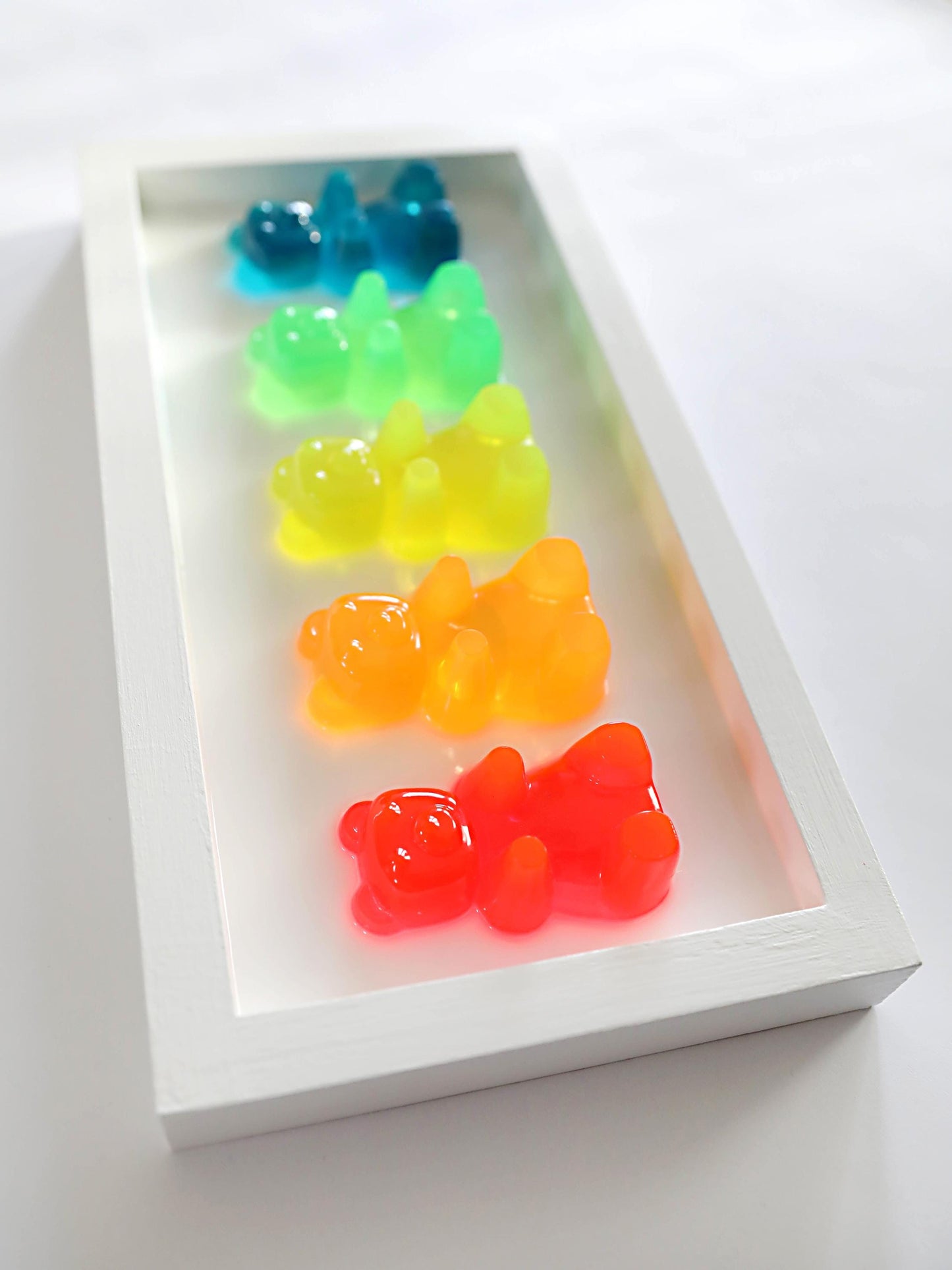 Gummy Bear Resin Art, Vibrant 3D Mini Collection for Playrooms, Unique Handmade Gift for Kids and Whimsical Decor Lovers