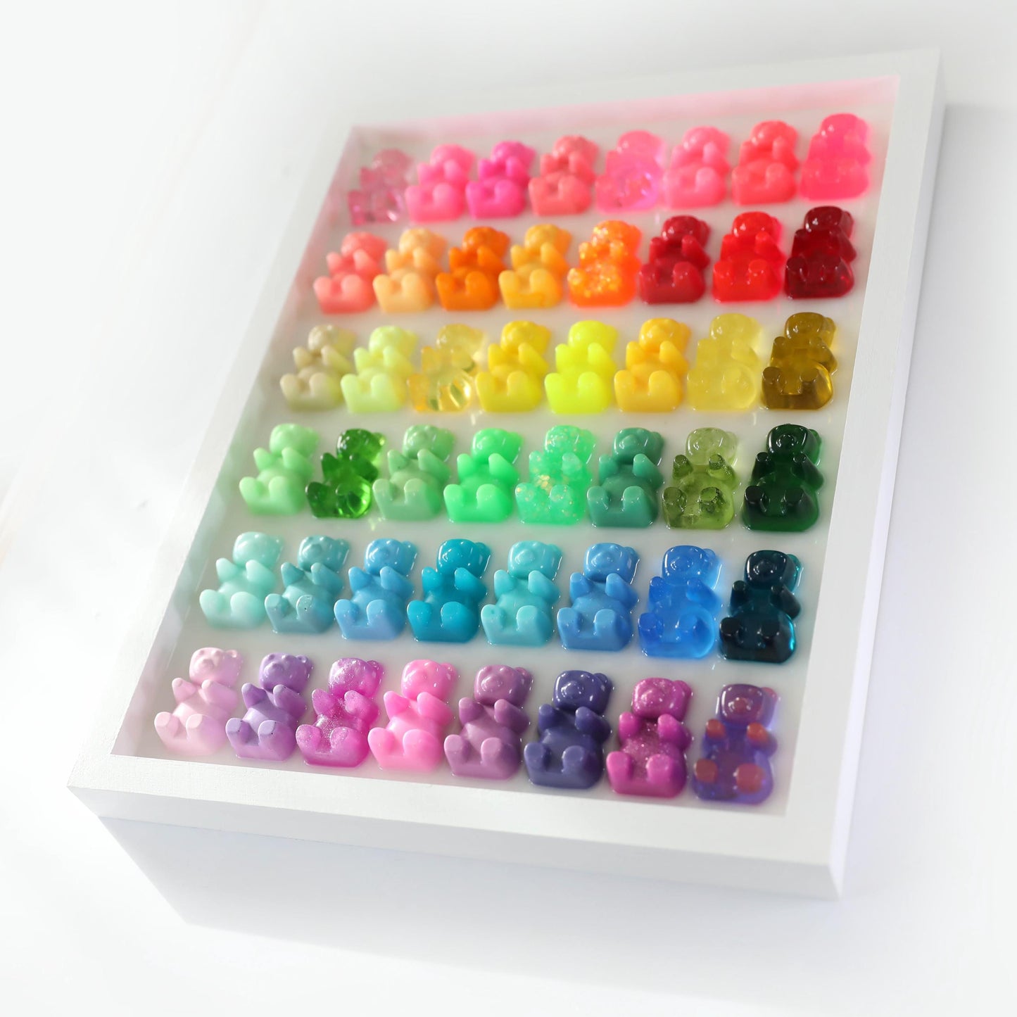 Vibrant Colourful Gummy Bear Resin Wall Art, Handmade Kids Room Decoration, Fun Gift for Playroom or Nursery