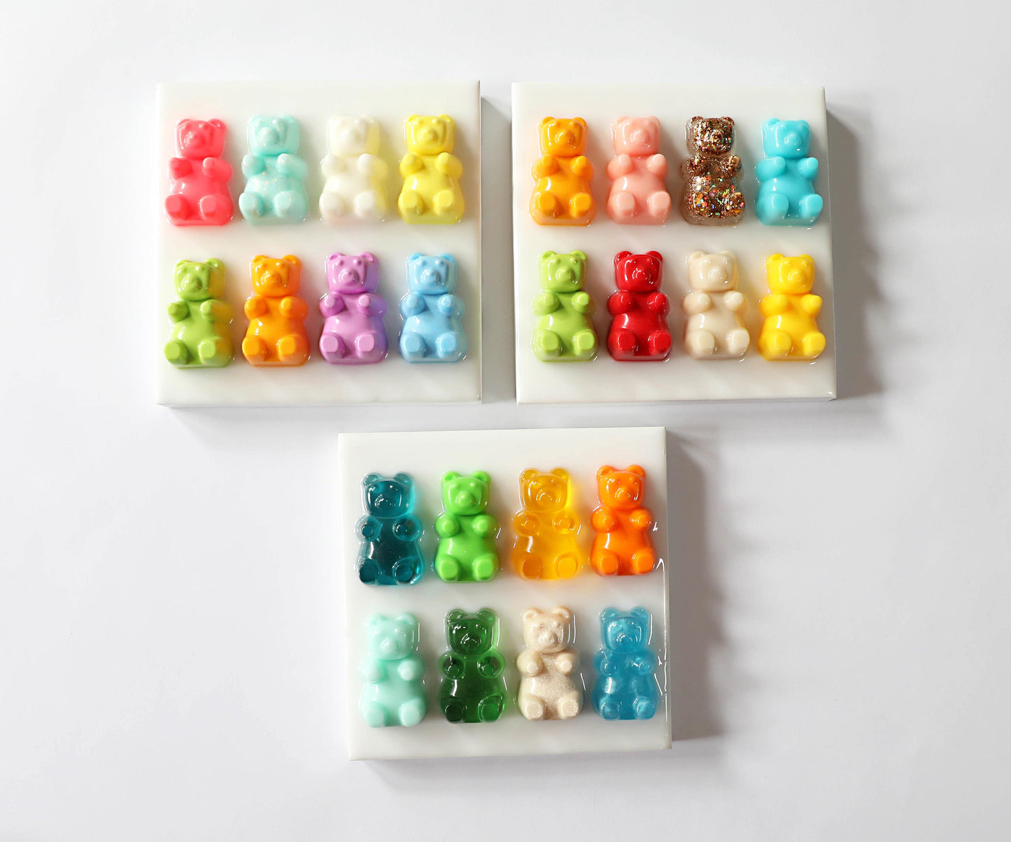 Mini Gummy Bear Wall Art, Bright Handmade 6-Inch Candy Artwork for Fun Home Decor Gift