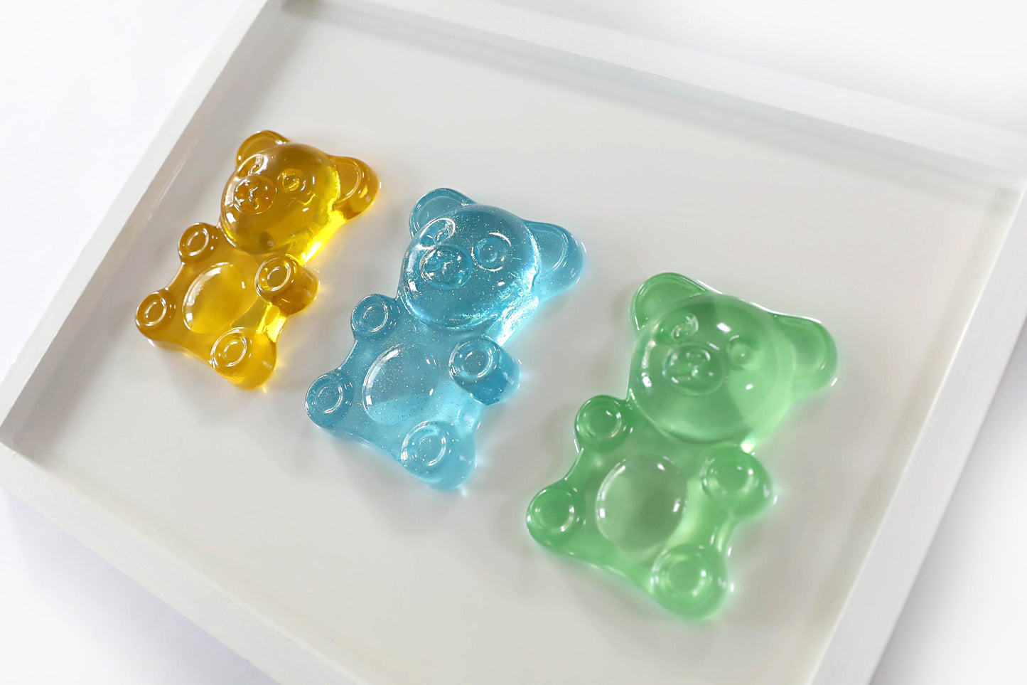 Resin Bears Baby Art Set, Unique Handmade Wall Decor for Baby's Room & Perfect Gift for New Parents