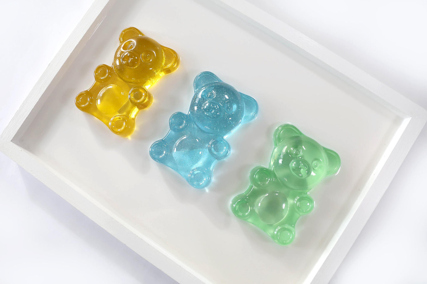 Resin Bears Baby Art Set, Unique Handmade Wall Decor for Baby's Room & Perfect Gift for New Parents