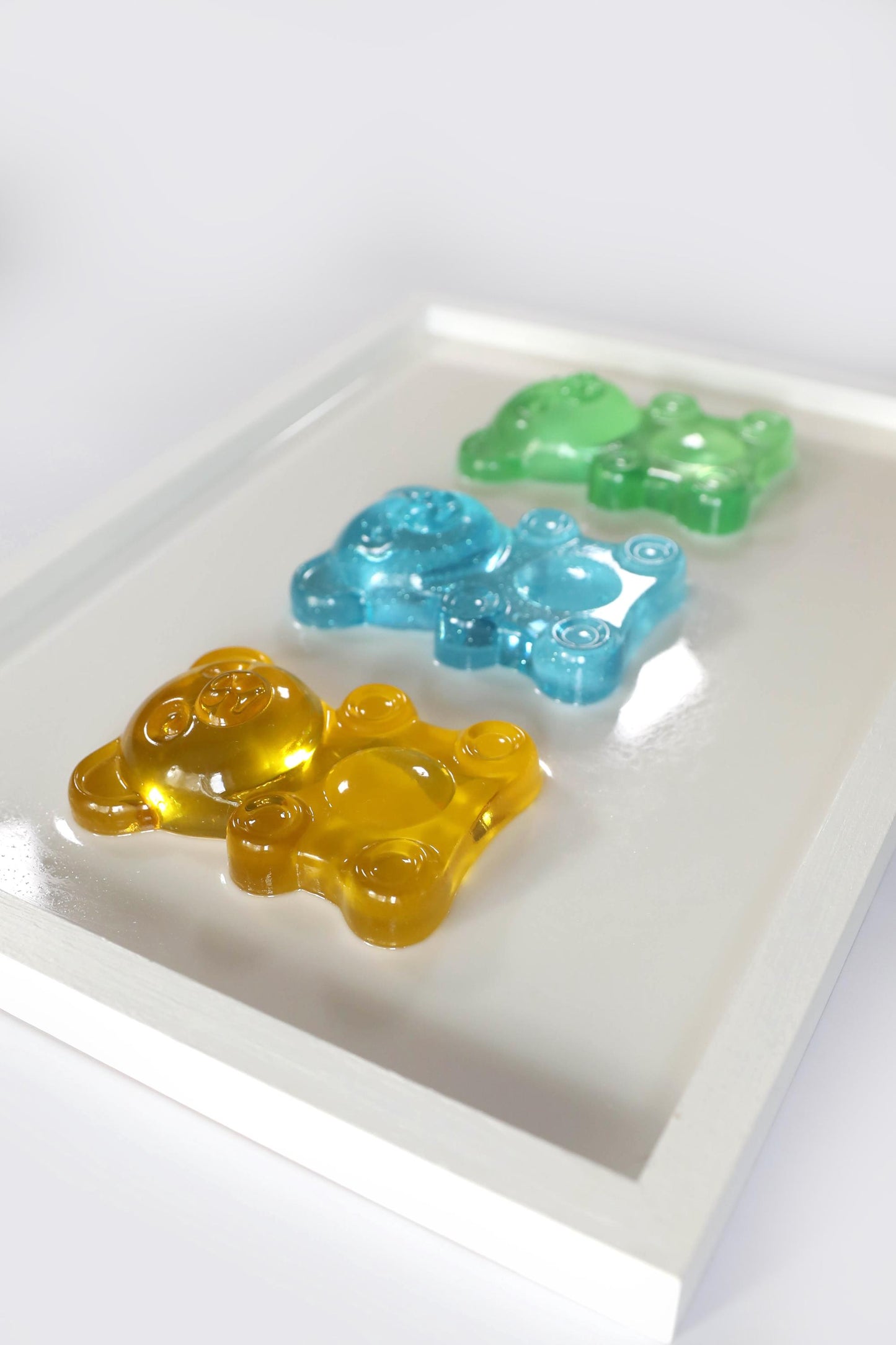 Resin Bears Baby Art Set, Unique Handmade Wall Decor for Baby's Room & Perfect Gift for New Parents