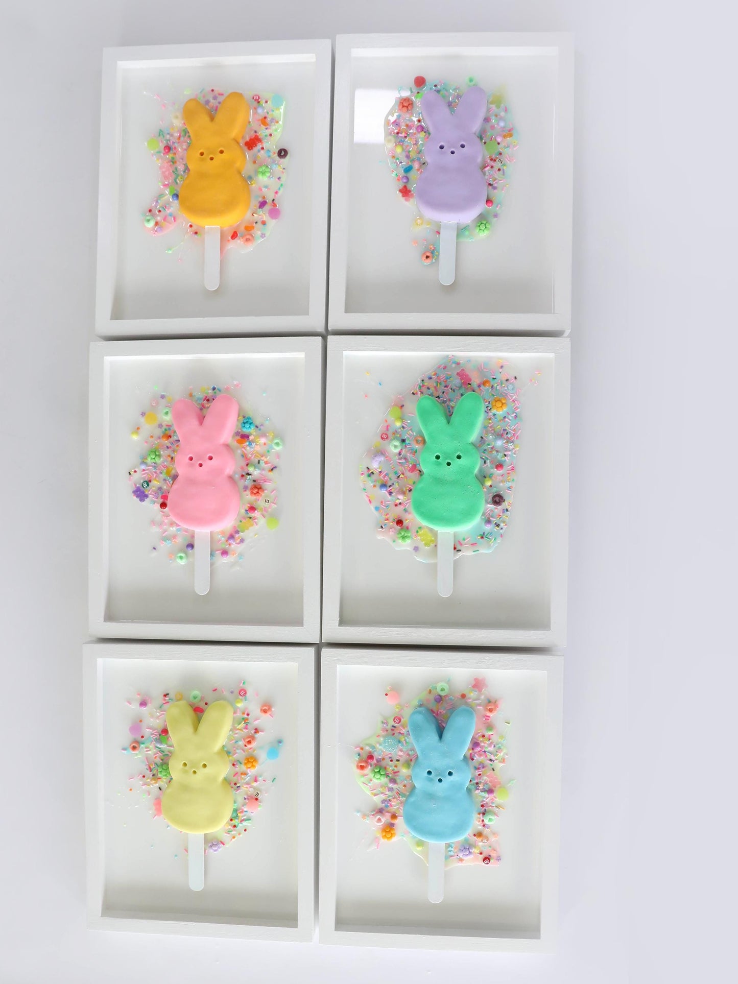 Bunny Popsicle Art - Playful Canvas Wall Decor for Fun Spaces, Perfect Gift for Birthdays, Kids, and Sweet Treat Enthusiasts