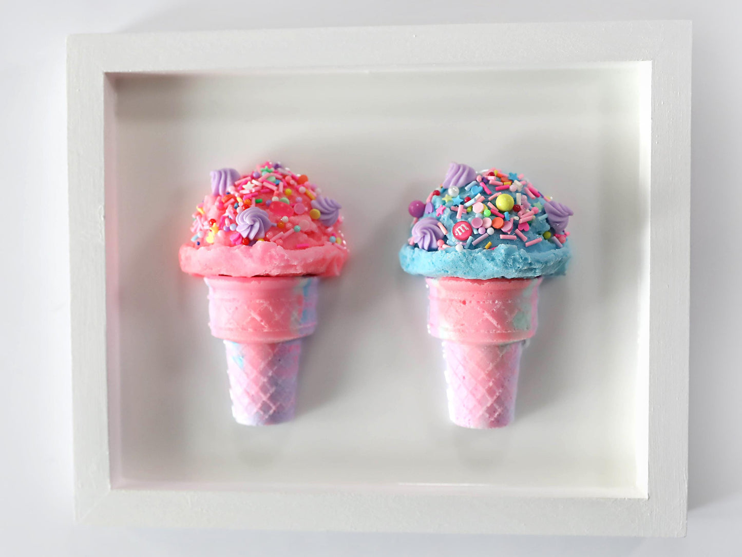 Mini Ice Cream Art, Handmade Resin 3D Pop Art for Home Decor, Unique Gift for Ice Cream Lovers