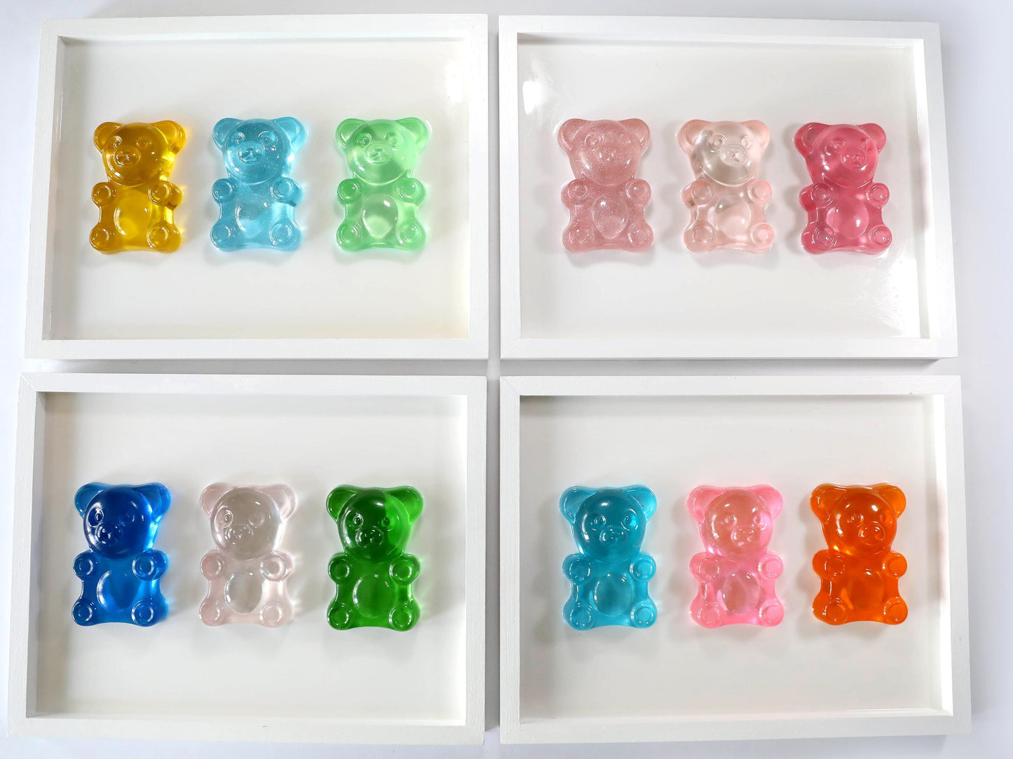 Gummy Bear Art - Vibrant Handmade Wall Art for Kid's Spaces - Ideal Gift for New Parents or Nursery Decor