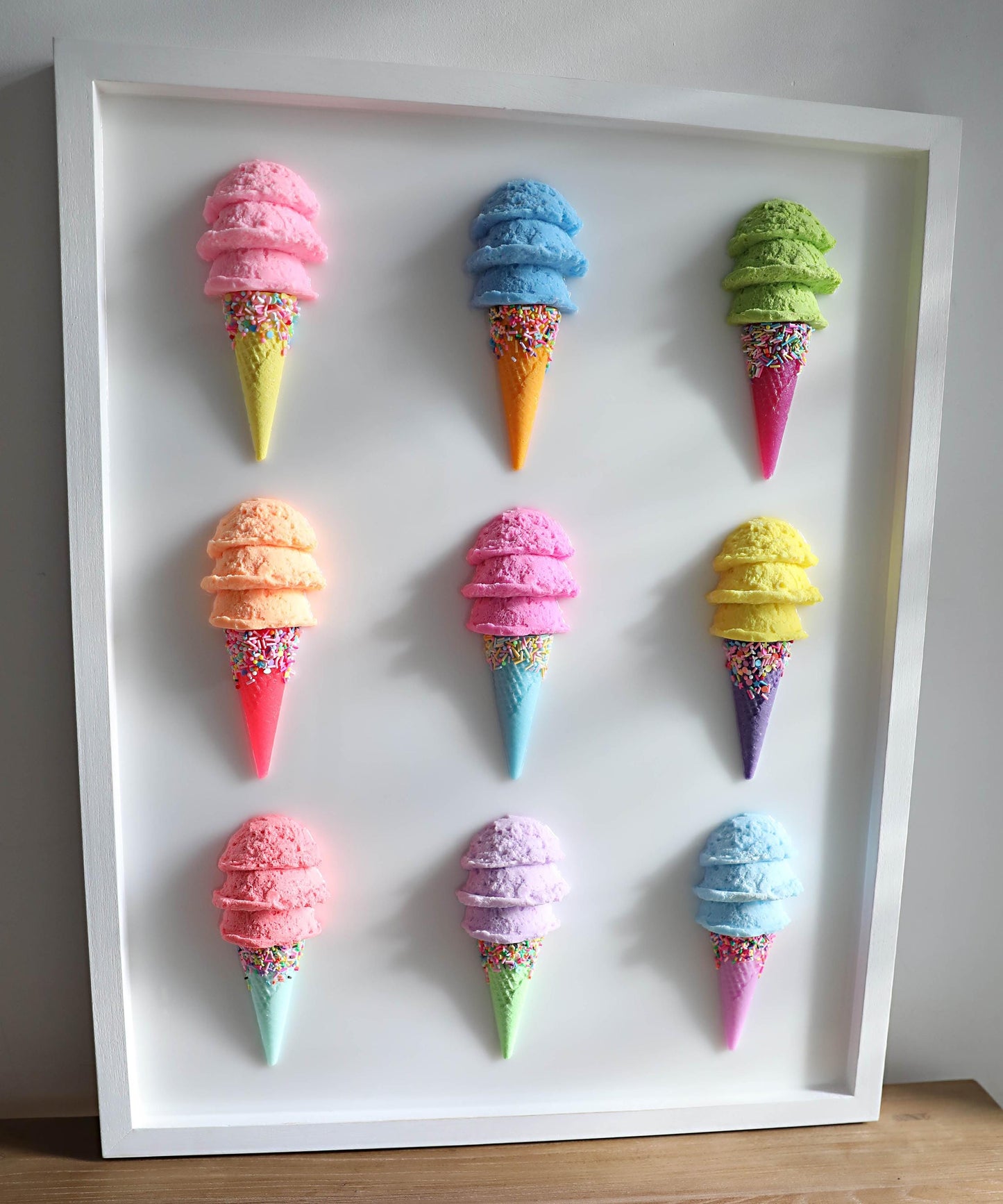Ice Cream Pop Art Decor | Colourful Canvas Art Print for Sweet Treat Lovers & Perfect Birthday Gift