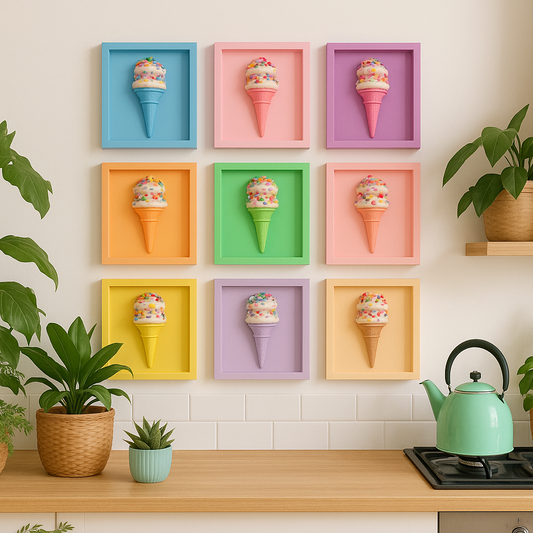 Sweeten Up Your Kitchen Decor with Ice Cream Wall Art