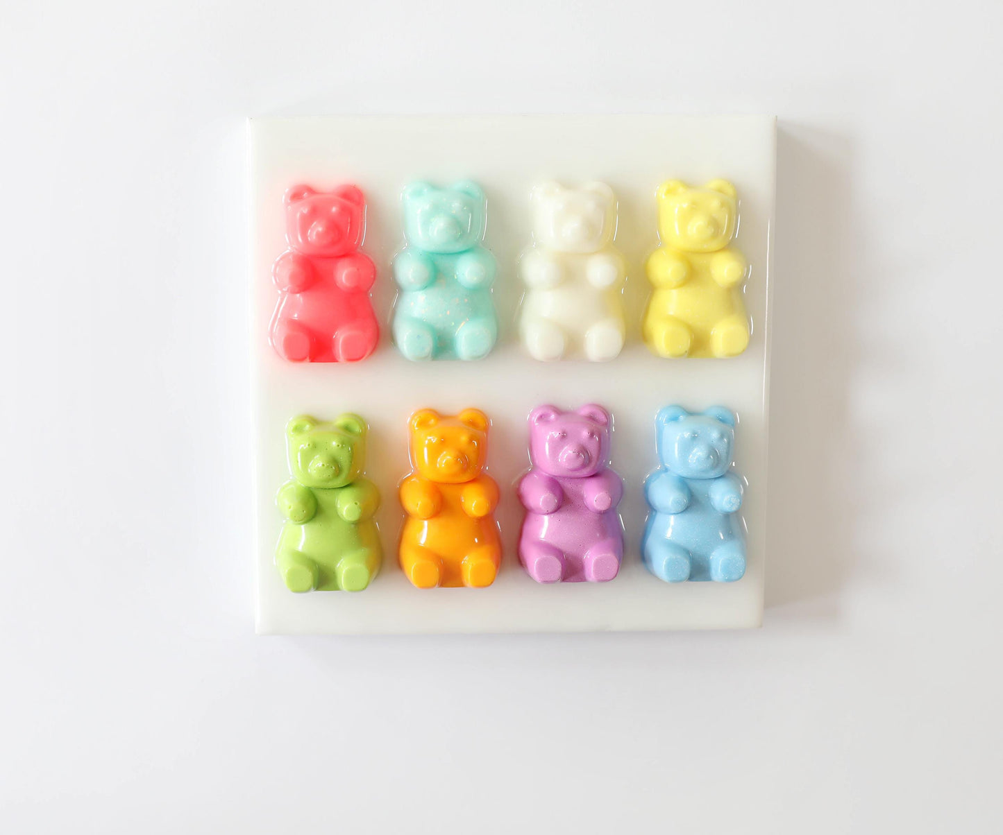 Mini Gummy Bear Art, Vibrant Handmade Sweet-Themed Wall Decor for Nursery or Playroom Gift