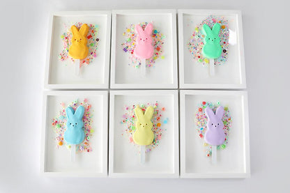 Bunny Popsicle Art - Playful Canvas Wall Decor for Fun Spaces, Perfect Gift for Birthdays, Kids, and Sweet Treat Enthusiasts