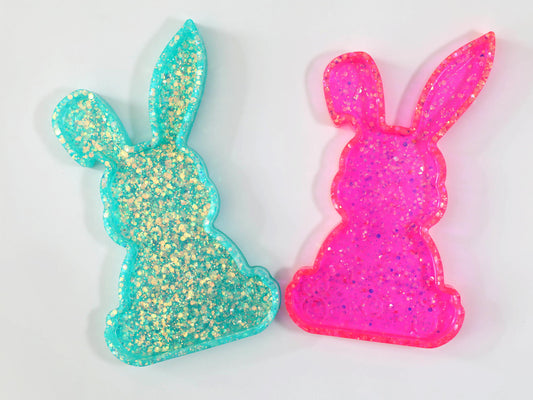 Glitter Bunny Trinket Dish, Holographic Resin Easter Decor, Ideal for Accessories & Gifts for Kids