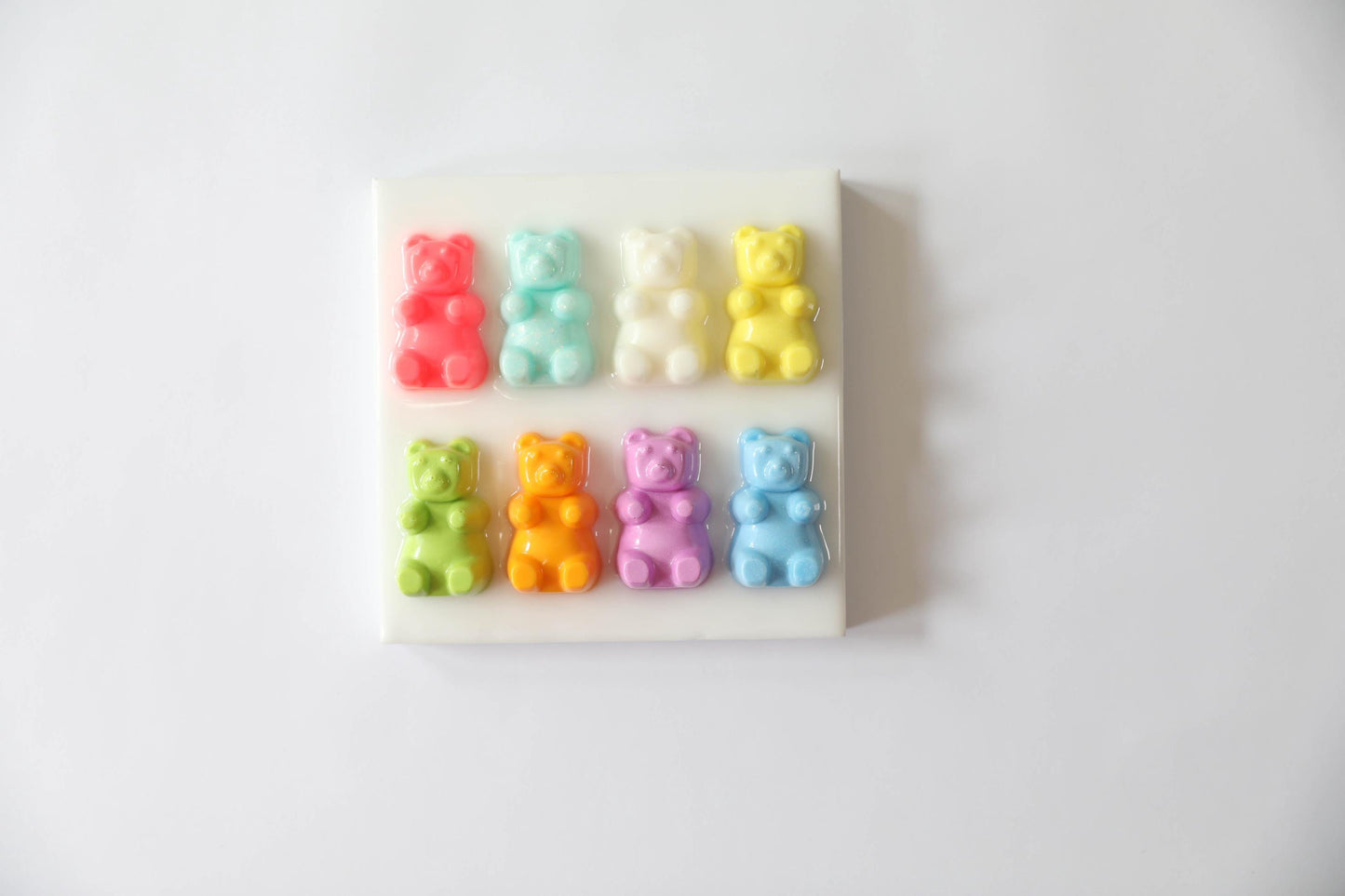 Mini Gummy Bear Art, Vibrant Handmade Sweet-Themed Wall Decor for Nursery or Playroom Gift