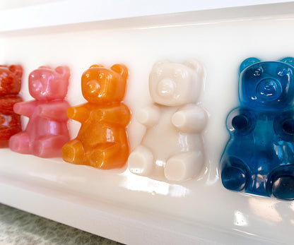 Boho Gummy Bear Art, Original 3D Resin Design, Whimsical Decoration for Kid's Spaces, Perfect Gift Idea