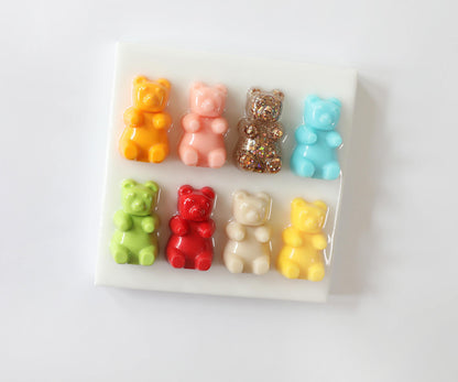 Vibrant Gummy Bears Art, Handmade 6-Inch Mini Candy Wall Art Brightening Fun Home Decor Gift