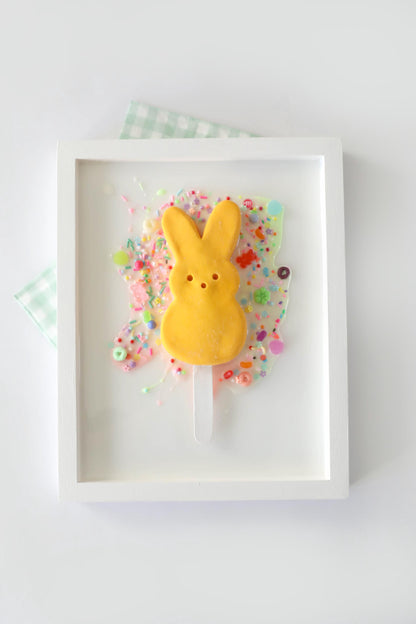 Bunny Popsicle Art - Playful Canvas Wall Decor for Fun Spaces, Perfect Gift for Birthdays, Kids, and Sweet Treat Enthusiasts