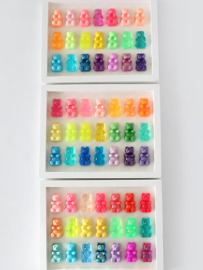 Rainbow Gummy Bears - Bright Resin Art Piece for Home Decoration - Unique Birthday Gift Idea or Housewarmings