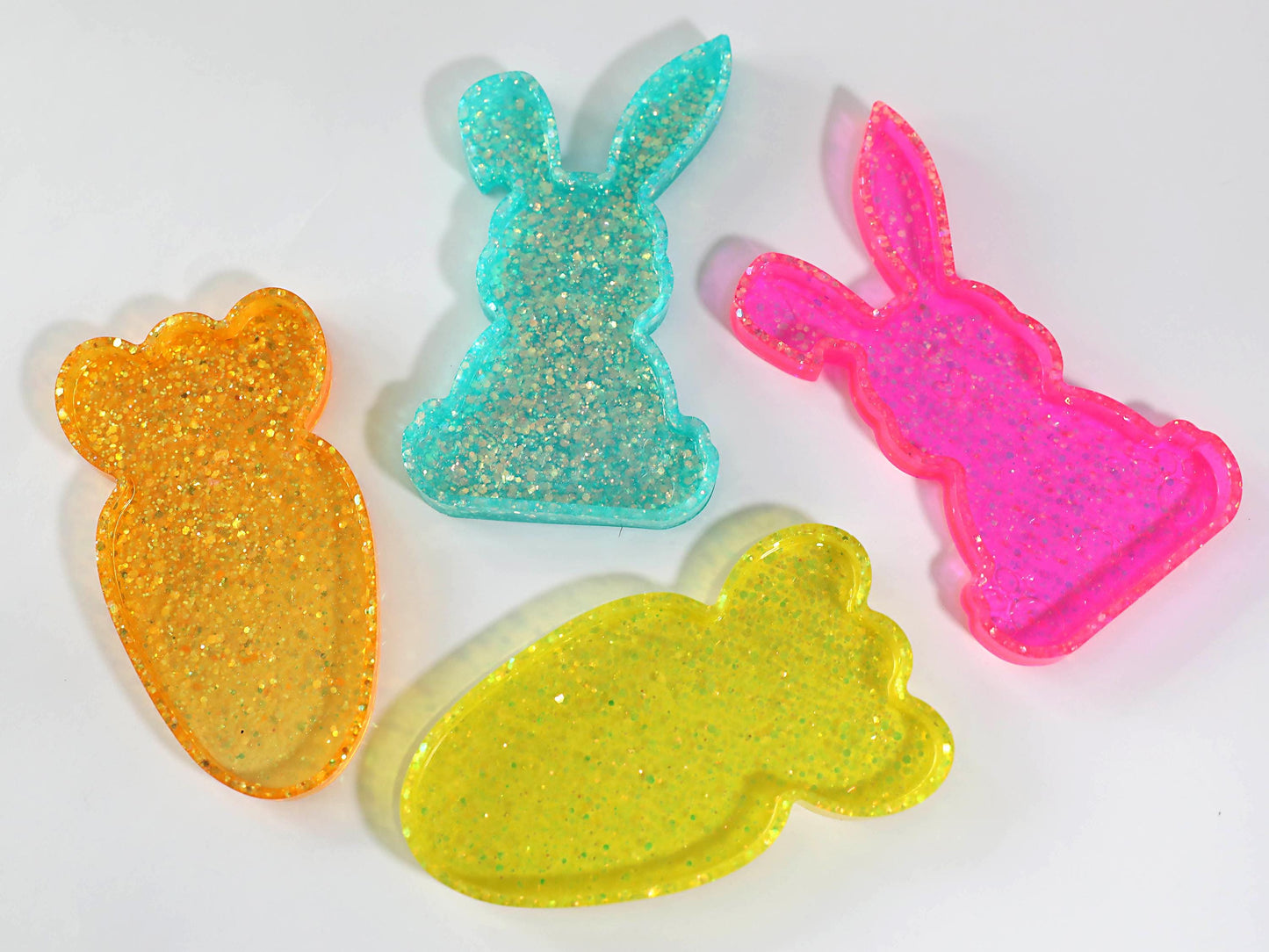 Glitter Carrot Trinket Dish, Holographic Easter Decor for Accessories, Perfect Gift for Spring and Animal Lovers