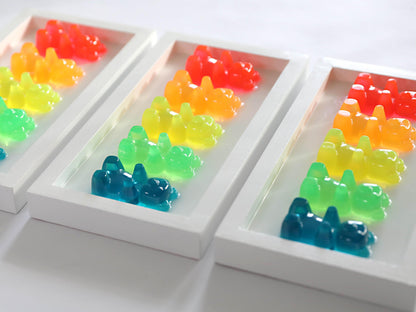 Gummy Bear Resin Art, Vibrant 3D Mini Collection for Playrooms, Unique Handmade Gift for Kids and Whimsical Decor Lovers