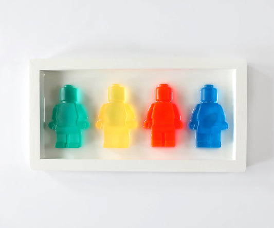 Robot men art, delightful children's framed artwork, playful wall decor for kids' rooms, unique gift for boys and toddlers