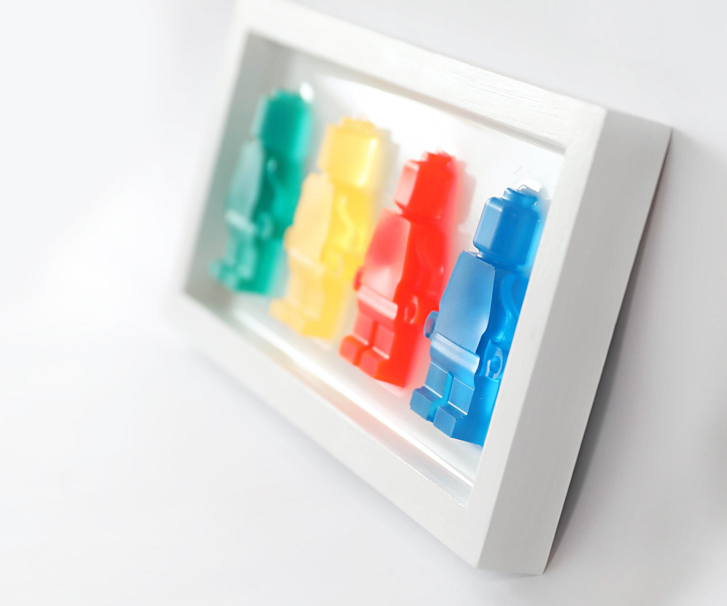 Robot men art, delightful children's framed artwork, playful wall decor for kids' rooms, unique gift for boys and toddlers