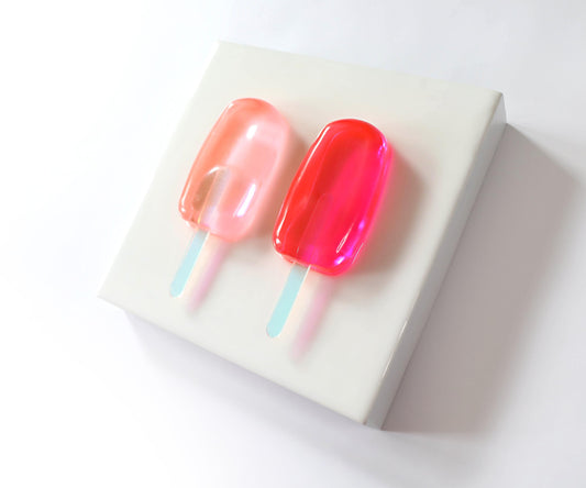 Resin Popsicle Art, Colourful 3D Decor for Kitchen or Kids Room, Fun Summer Wall Hanging Gift