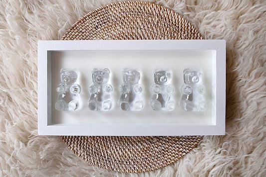 3D Pop Art Gummy Bear Candy Wall Decor / Nostalgic Resin Hanging Art